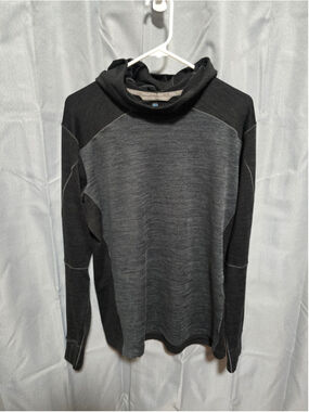 Men's KÜHL Hoodie Sweatshirt Large Black Grey